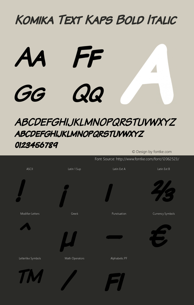 Komika Text Kaps Bold Italic 2.0图片样张
