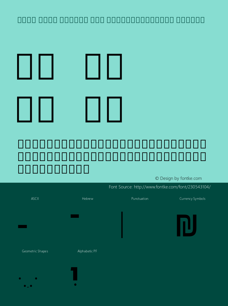 Noto Sans Hebrew New ExtraCondensed Medium Version 3.001; ttfautohint (v1.8) -l 8 -r 50 -G 200 -x 14 -D hebr -f none -a qsq -X 