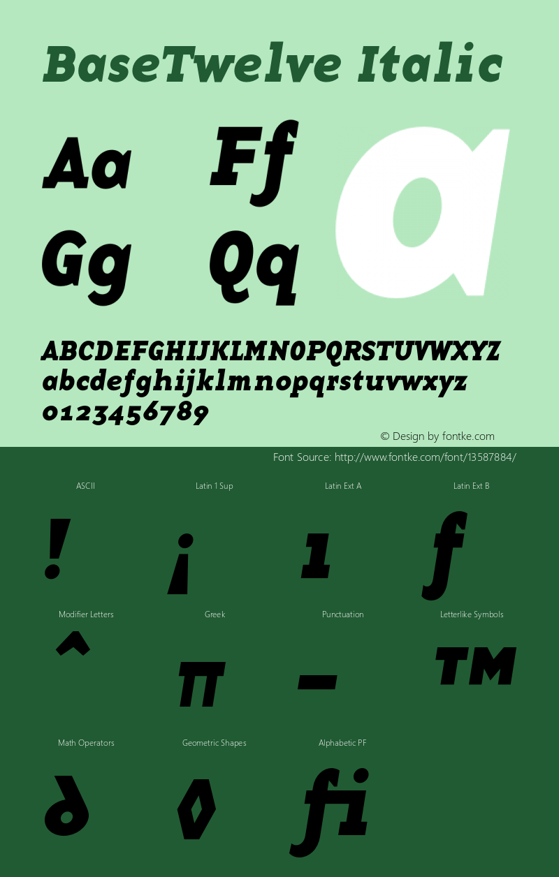 BaseTwelve Italic 001.000图片样张