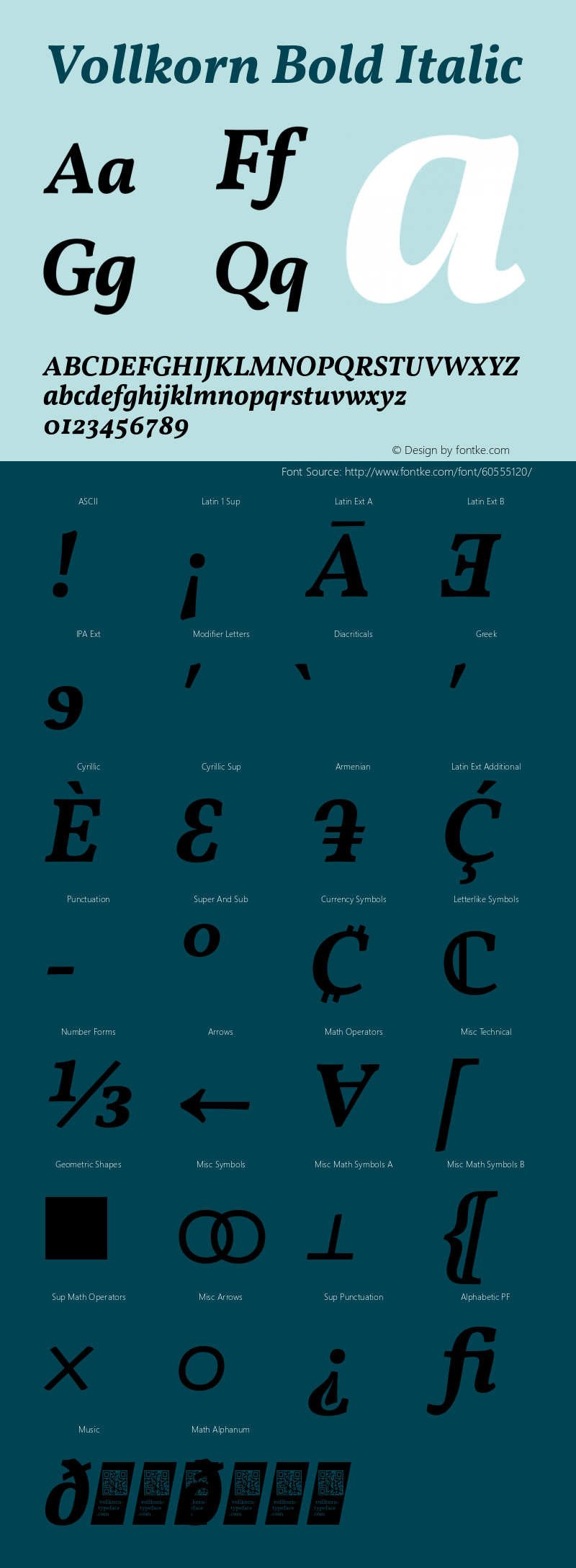 Vollkorn Bold Italic Version 4.105;PS 004.105;hotconv 1.0.88;makeotf.lib2.5.64775图片样张