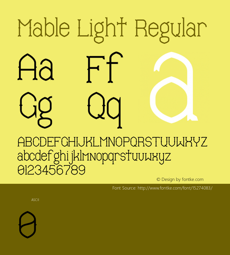 Mable Light Regular Version 1.000;PS 001.000;hotconv 1.0.70;makeotf.lib2.5.58329图片样张