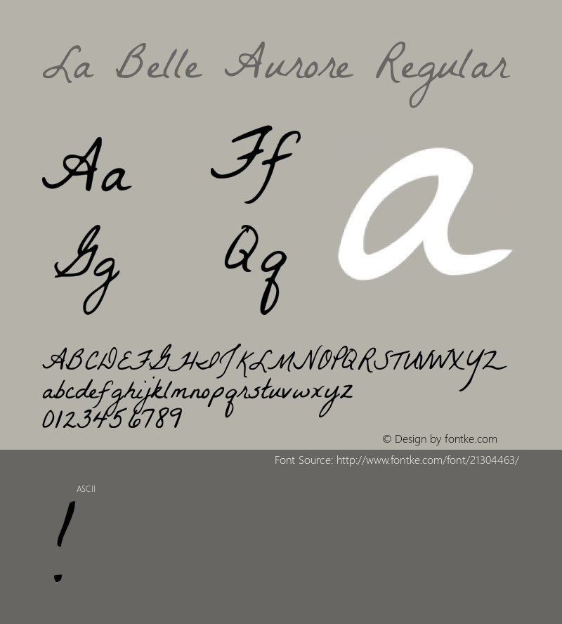 La Belle Aurore Regular 图片样张