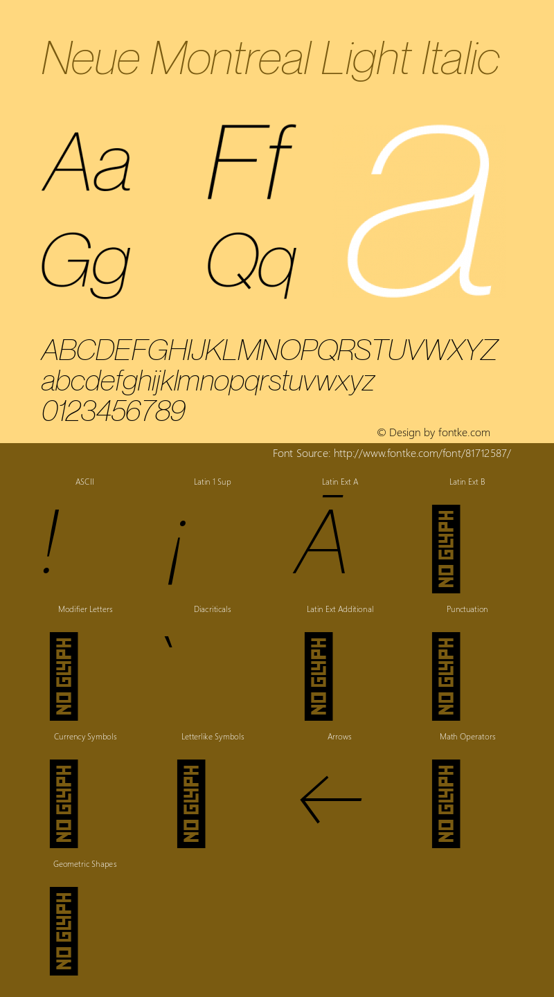 Neue Montreal Light Italic Version 1.000图片样张