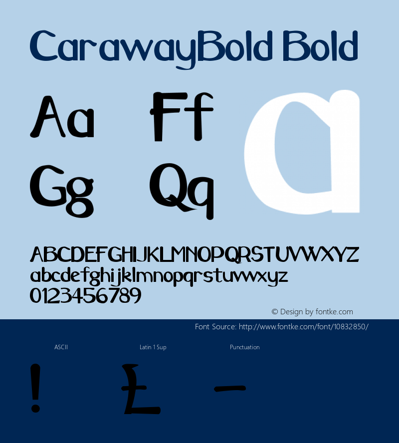 CarawayBold Bold Version 001.001图片样张