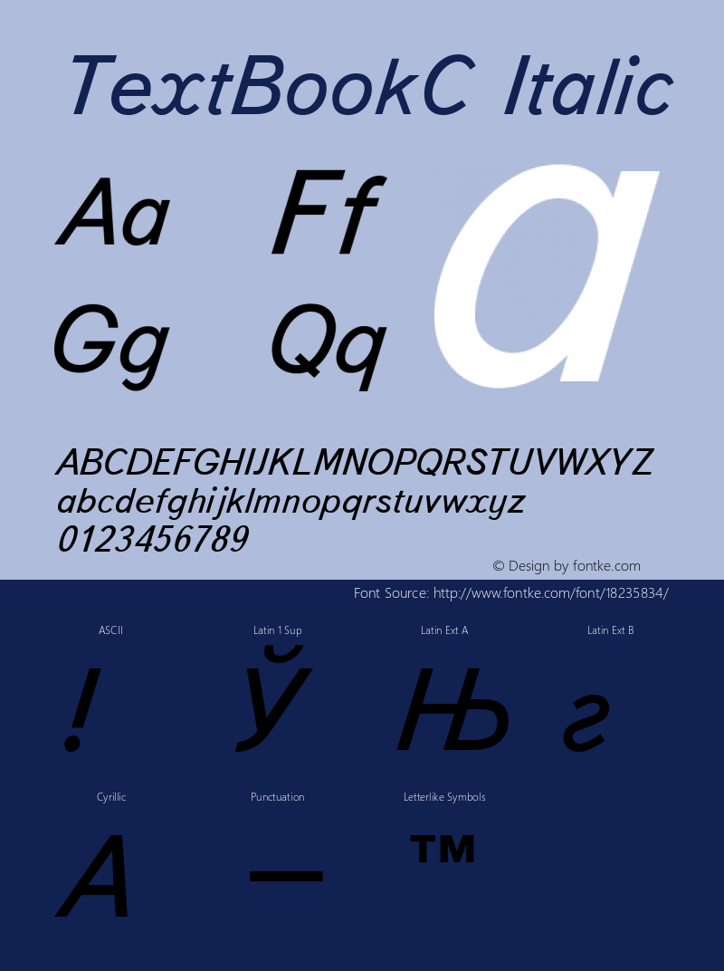 TextBookC Italic 001.000图片样张