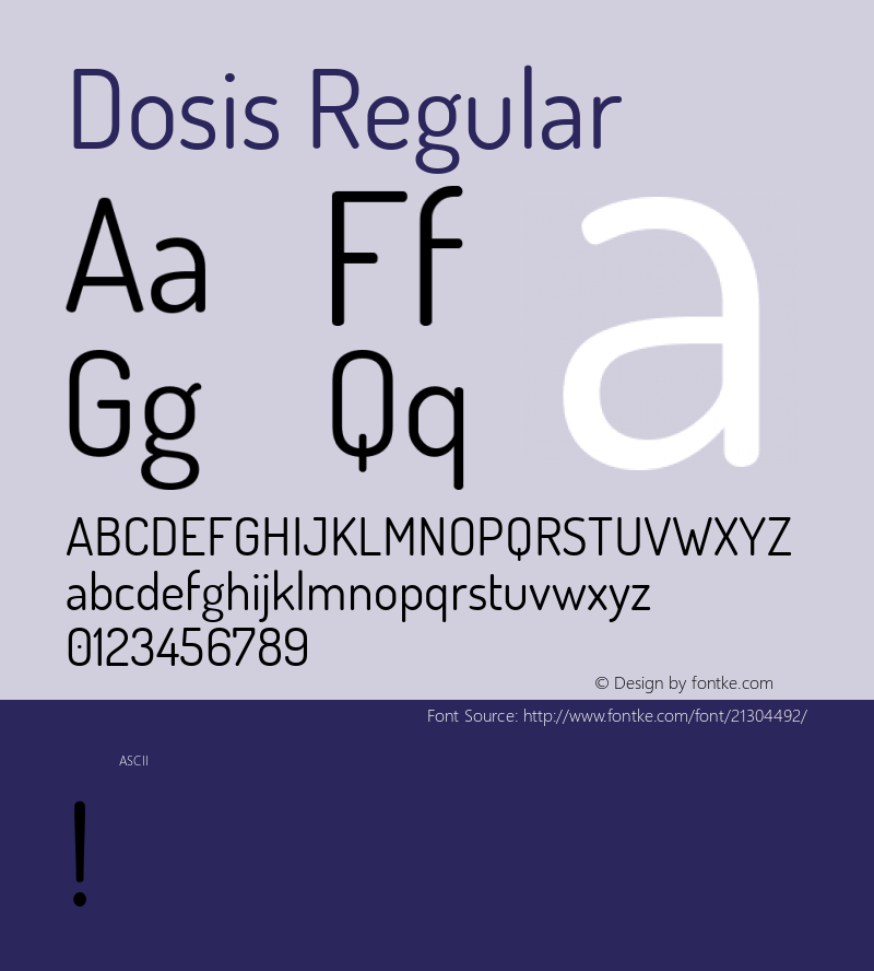 Dosis Regular 图片样张