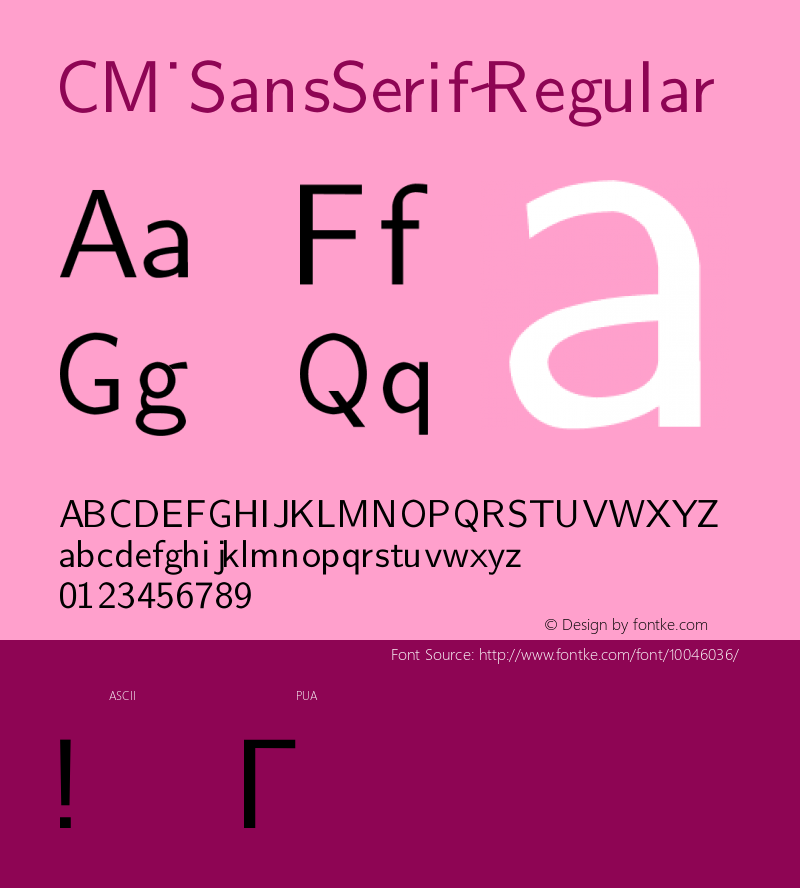 CM_SansSerif Regular CMSS图片样张