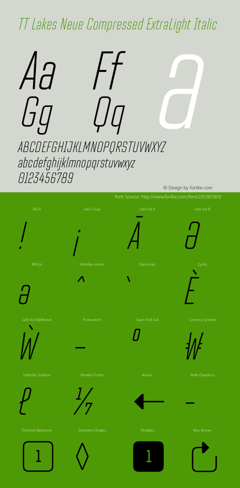 TT Lakes Neue Compressed ExtraLight Italic Version 1.100.14042021图片样张