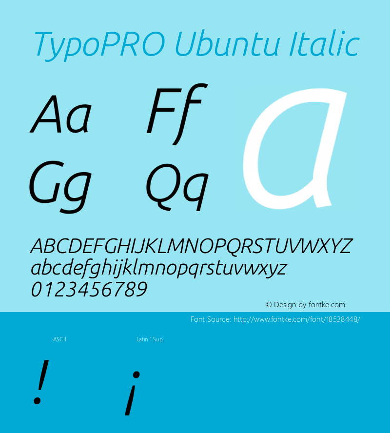 TypoPRO Ubuntu Italic 0.83图片样张