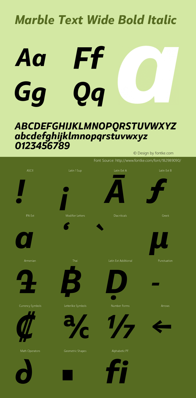 Marble Text Wide Bold Italic Version 1.001图片样张