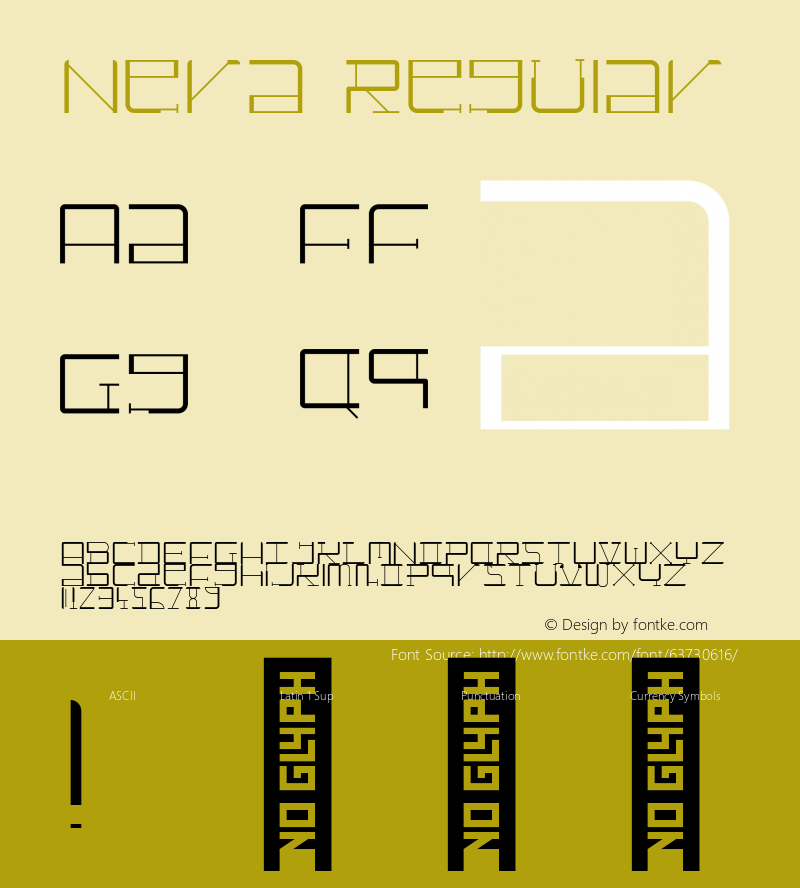 Nera Regular Version 1.000图片样张