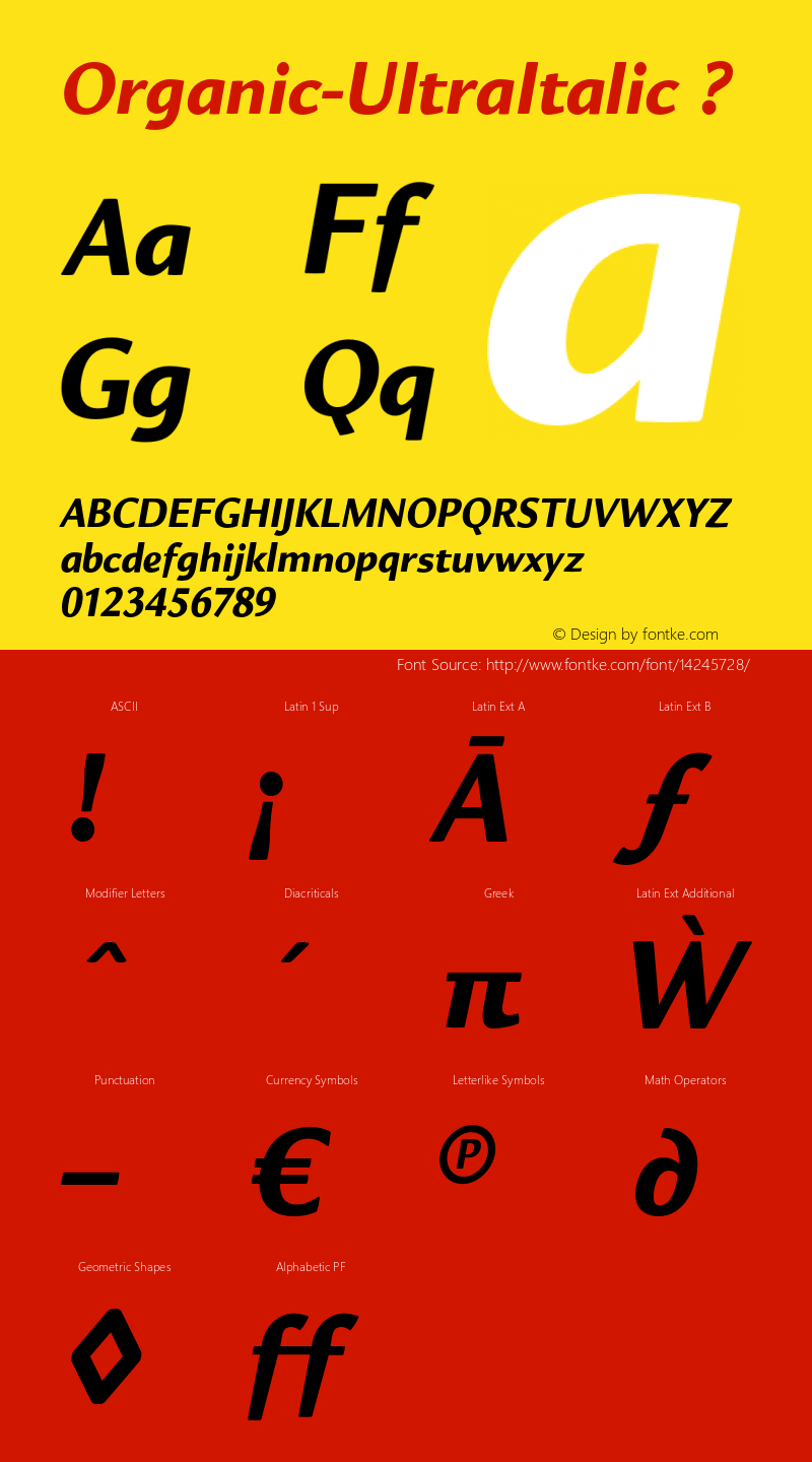 Organic-UltraItalic ? Version 1.001;com.myfonts.positype.organic.ultra-italic.wfkit2.3fRR图片样张