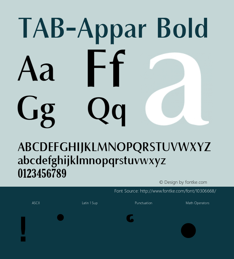 TAB-Appar Bold 8.1图片样张