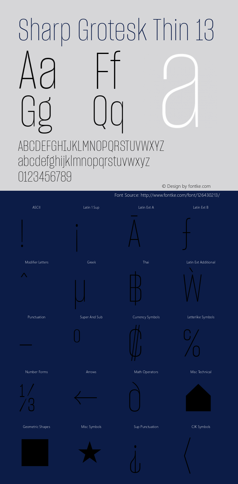 Sharp Grotesk Thin 13 Version 1.003图片样张