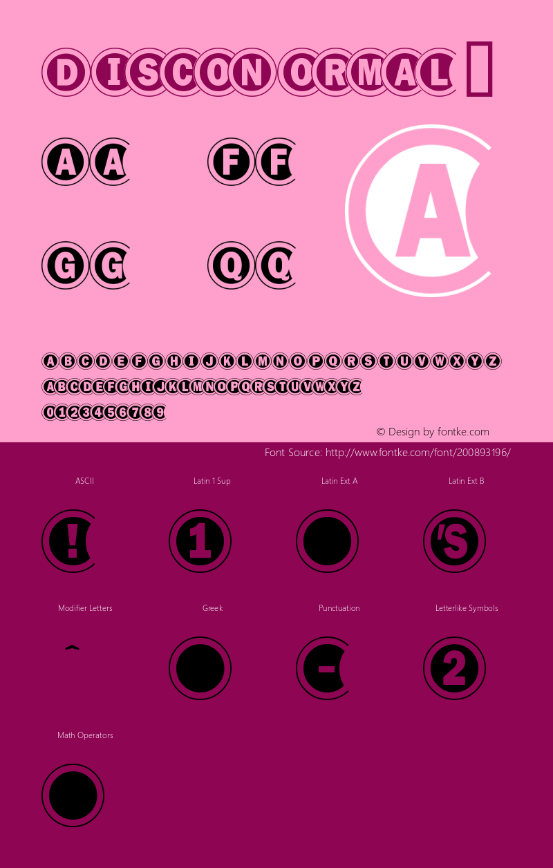 ☞Disco Normal Macromedia Fontographer 4.1.4 2/14/05; ttfautohint (v1.5);com.myfonts.easy.solotype.disco.normal.wfkit2.version.2mHp图片样张