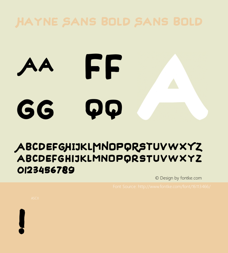 Hayne Sans Bold Sans Bold Version 1.000 | Dexsar Harry Anugrah (Majestype)图片样张