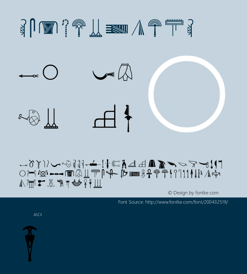 ☞HieroglyphH Regular 001.000;com.myfonts.easy.deniart.egyptologist.hieroglyph-h.wfkit2.version.3hDP图片样张