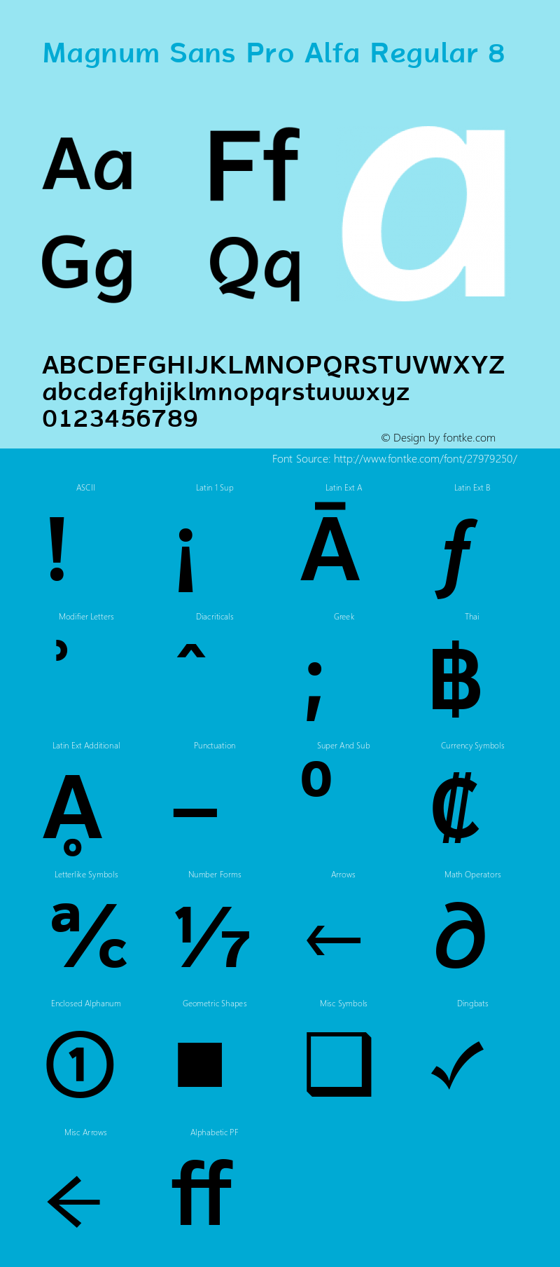 Magnum Sans Pro Alfa  Regular 8 Version 1.000;com.myfonts.fontmesa.magnum-sans-pro.alfa-semibold.wfkit2.4fpd图片样张