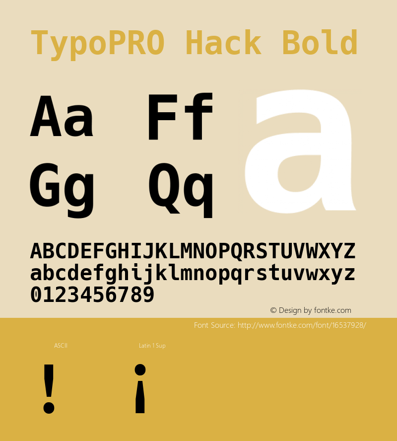 TypoPRO Hack Bold Version 2.020图片样张