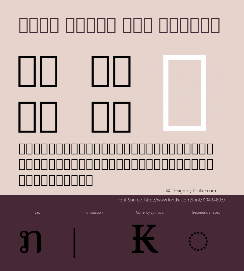 Noto Serif Lao Medium Version 2.000; ttfautohint (v1.8.3) -l 8 -r 50 -G 200 -x 14 -D lao -f none -a qsq -X 