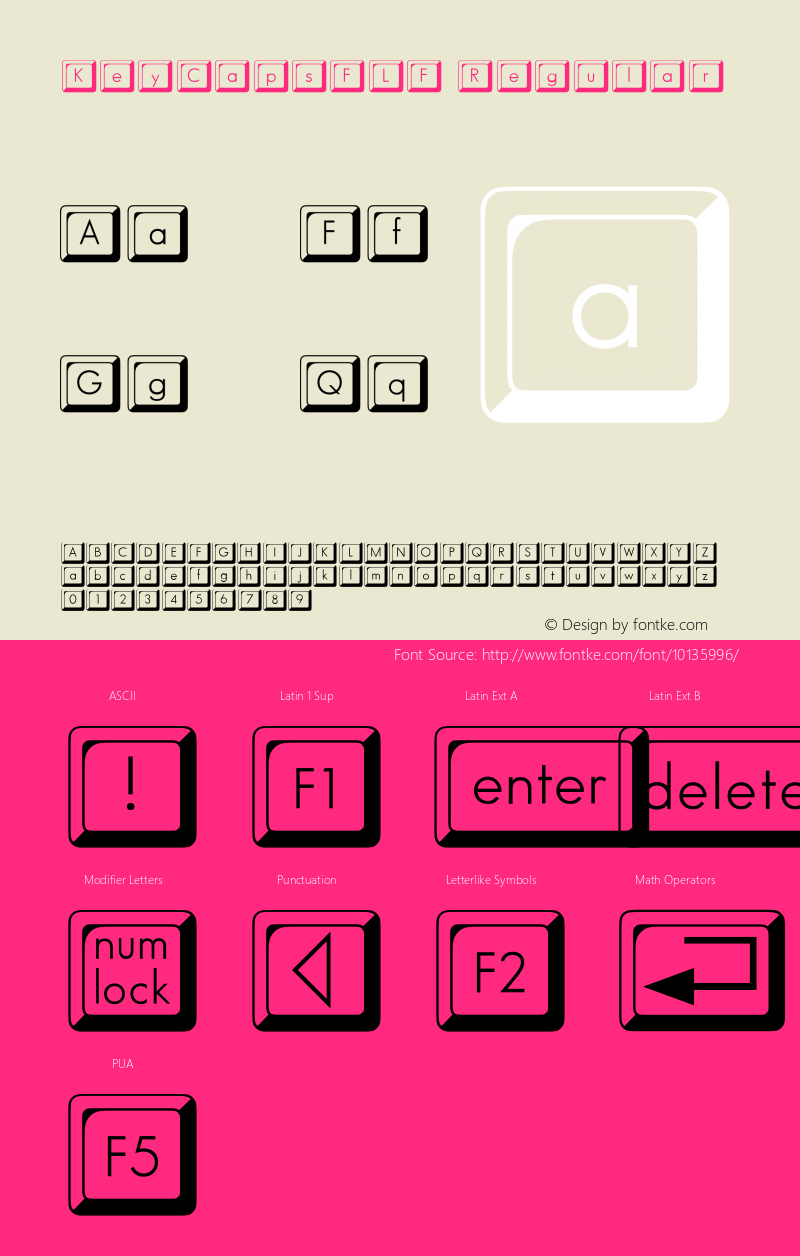 KeyCapsFLF Regular 1.0图片样张