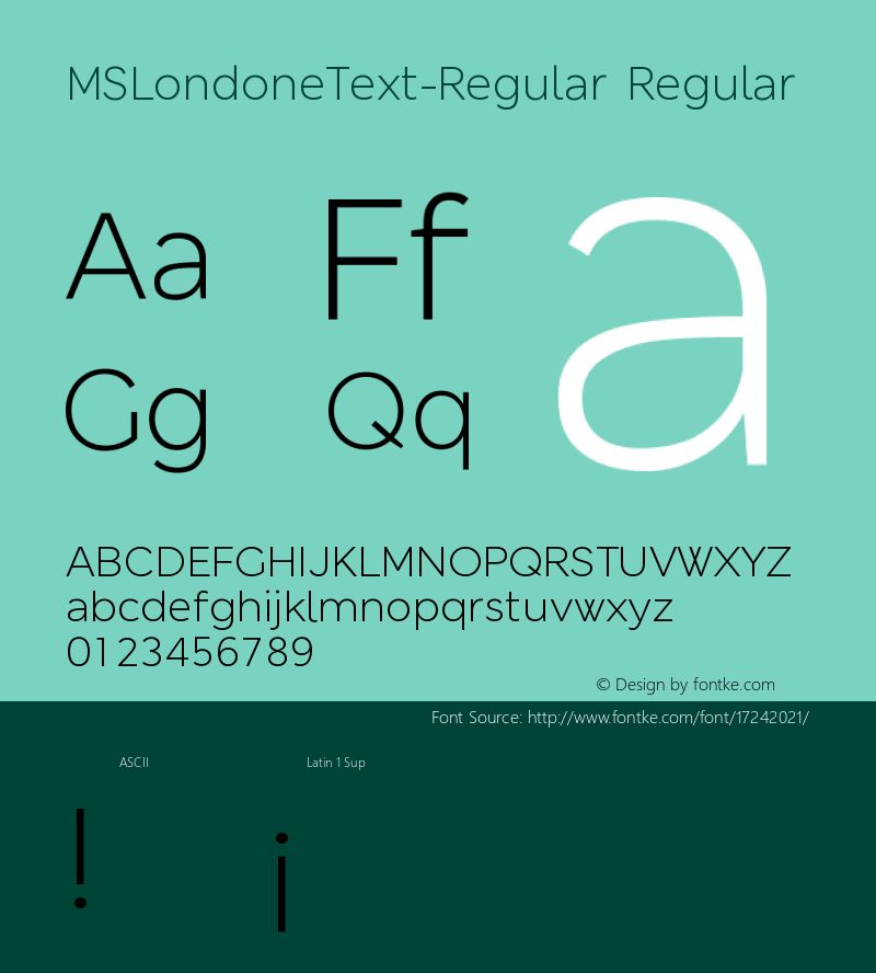 MSLondoneText-Regular Regular Version 1.00图片样张