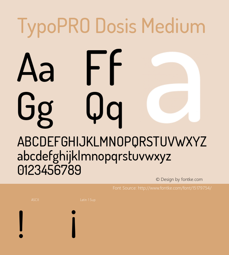 TypoPRO Dosis Medium Version 1.007图片样张