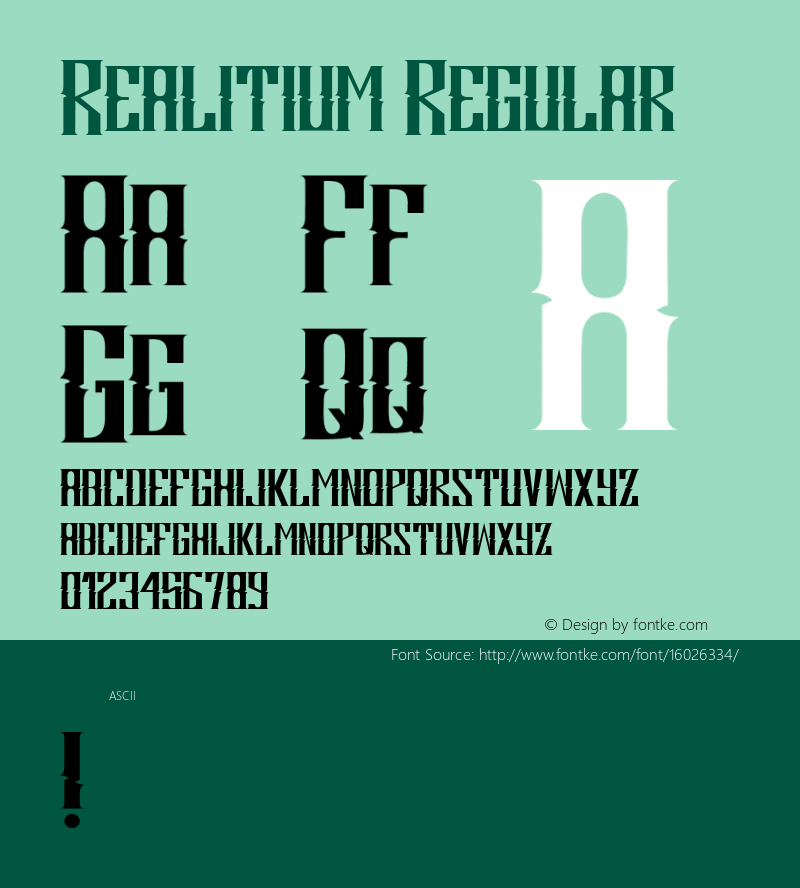 Realitium Regular Unknown图片样张