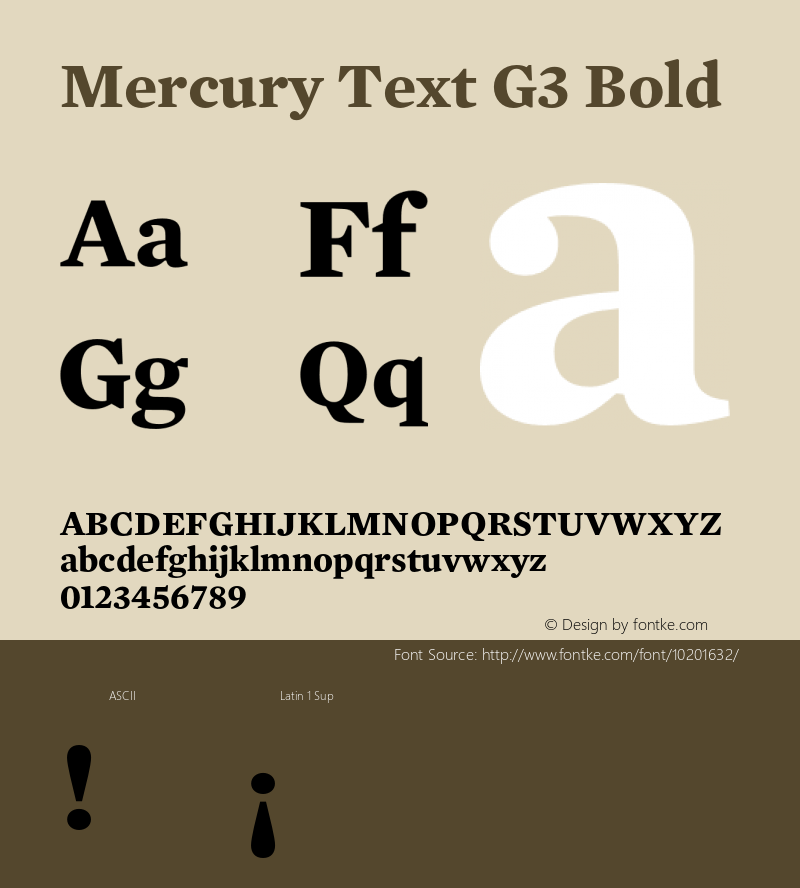 Mercury Text G3 Bold 001.000图片样张