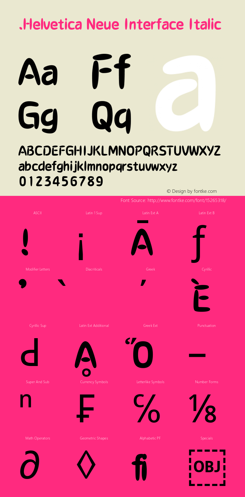 .Helvetica Neue Interface Italic 10.0d35e1图片样张