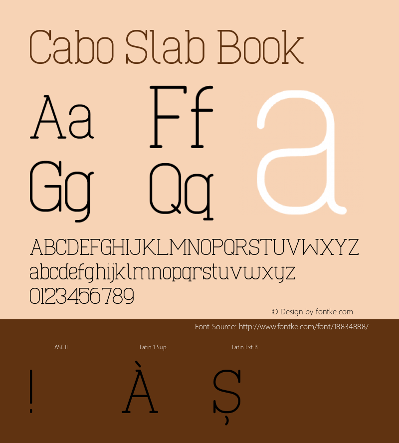 Cabo Slab Book Version 1.001;Fontself Maker 1.1.0图片样张