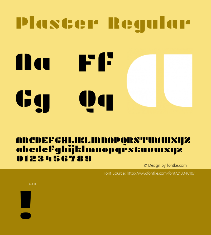 Plaster Regular 图片样张