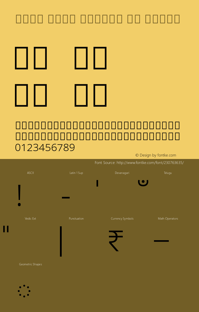Noto Sans Telugu UI Light Version 2.001图片样张