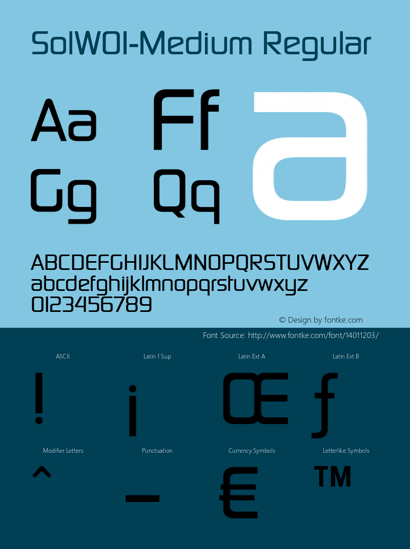 SolW01-Medium Regular Version 1.00图片样张