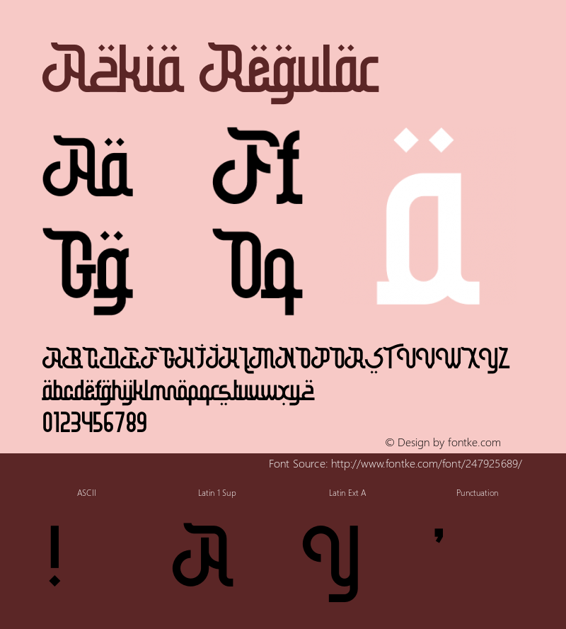 Azkia Version 1.001;Fontself Maker 3.5.7图片样张