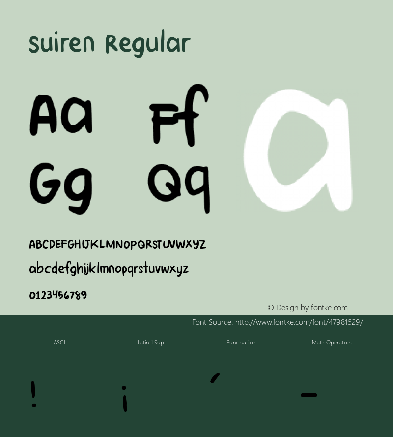 Suiren Regular Version 1.000图片样张