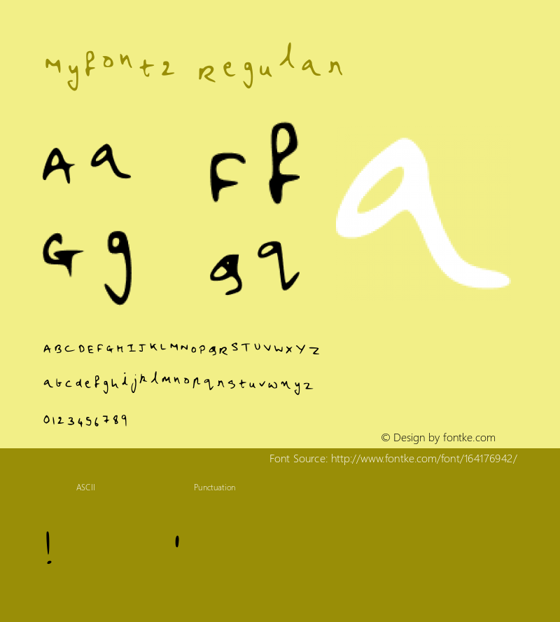 Myfont2 Regular Version 001.001图片样张