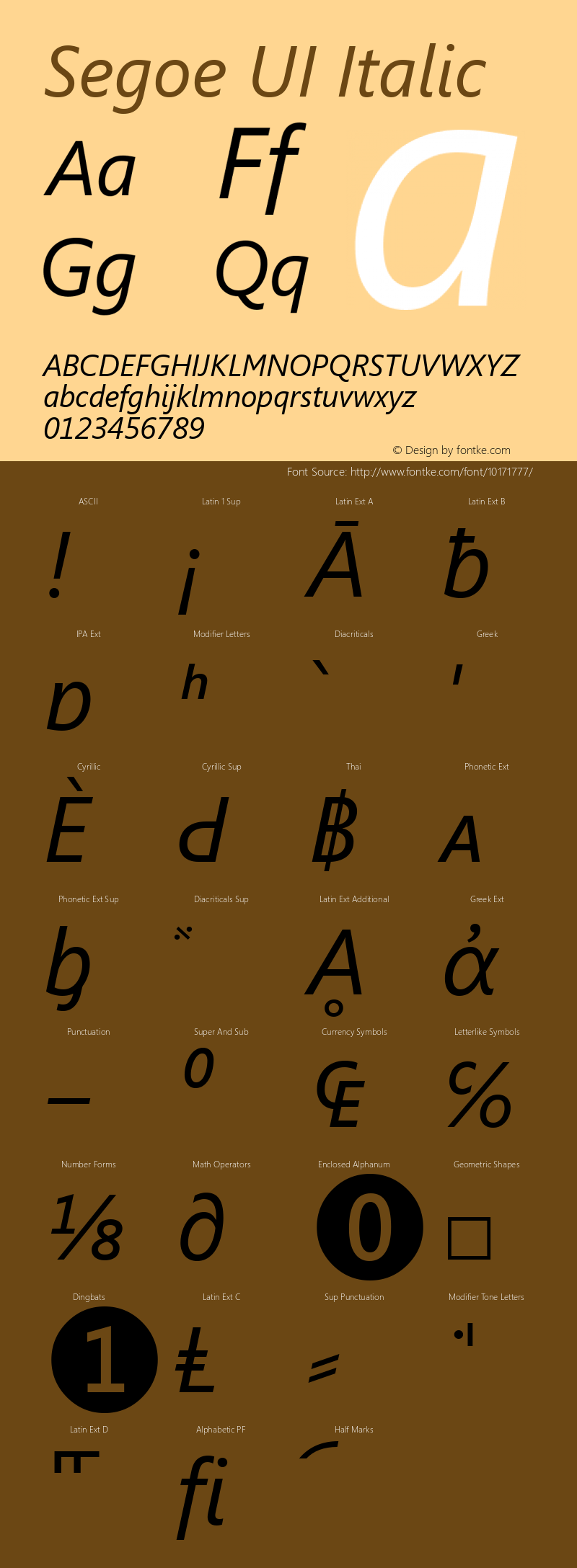 Segoe UI Italic Version 1.00图片样张