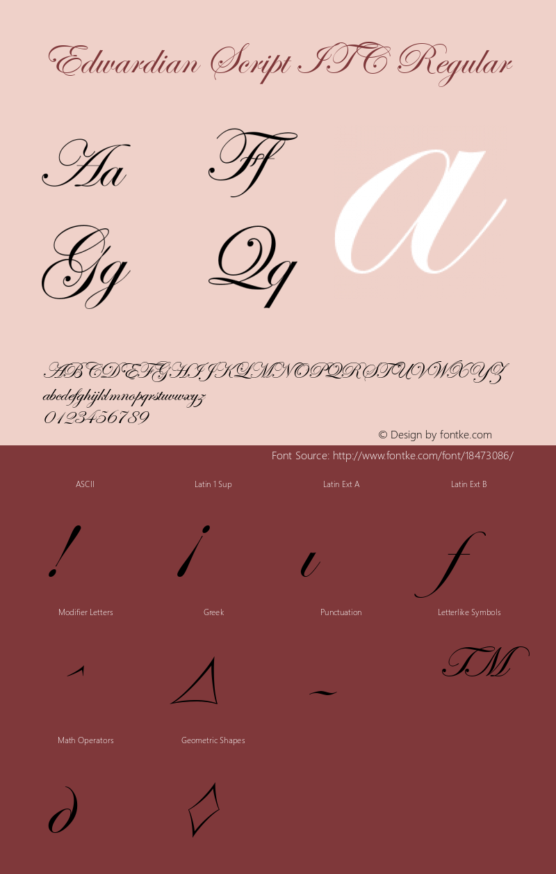 Edwardian Script ITC Regular Version 1.00图片样张