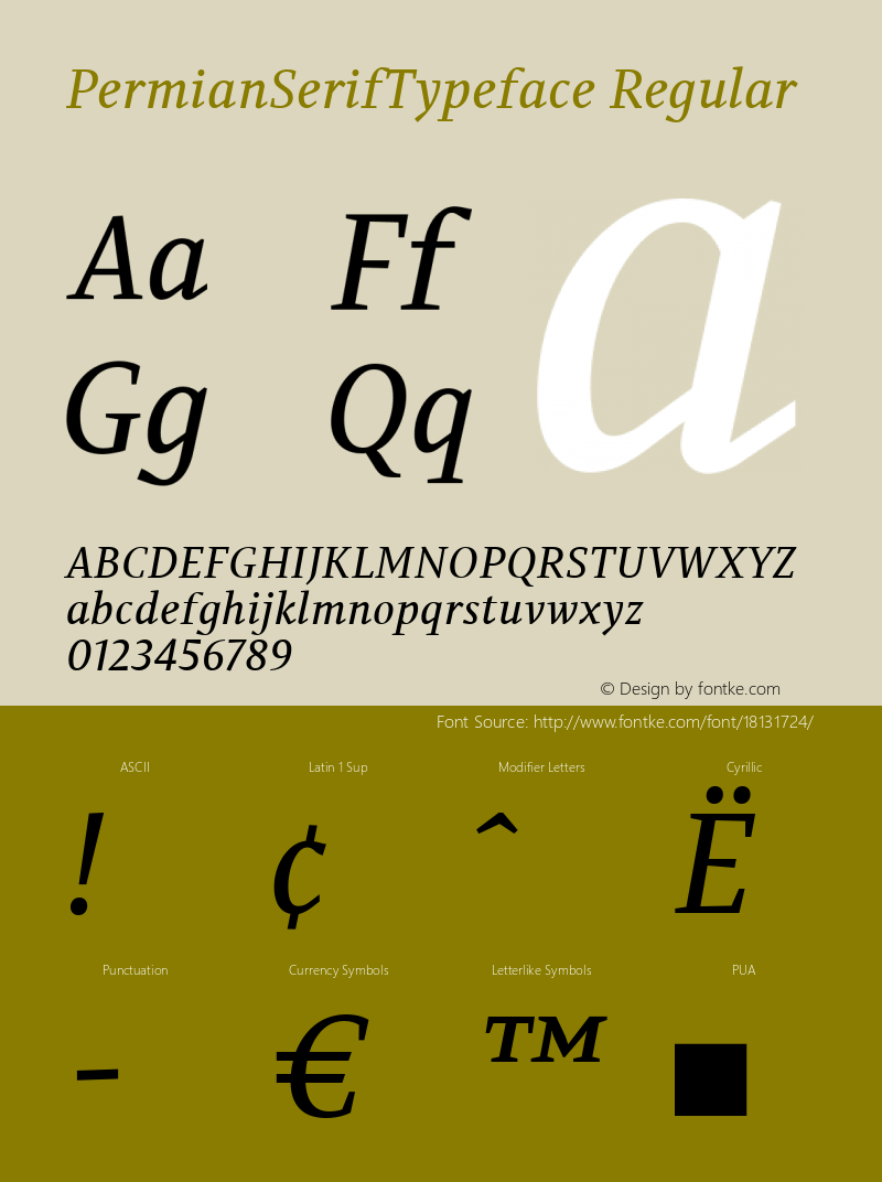 PermianSerifTypeface Regular Version 1.000图片样张