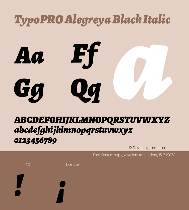 TypoPRO Alegreya Black Italic Version 1.003图片样张