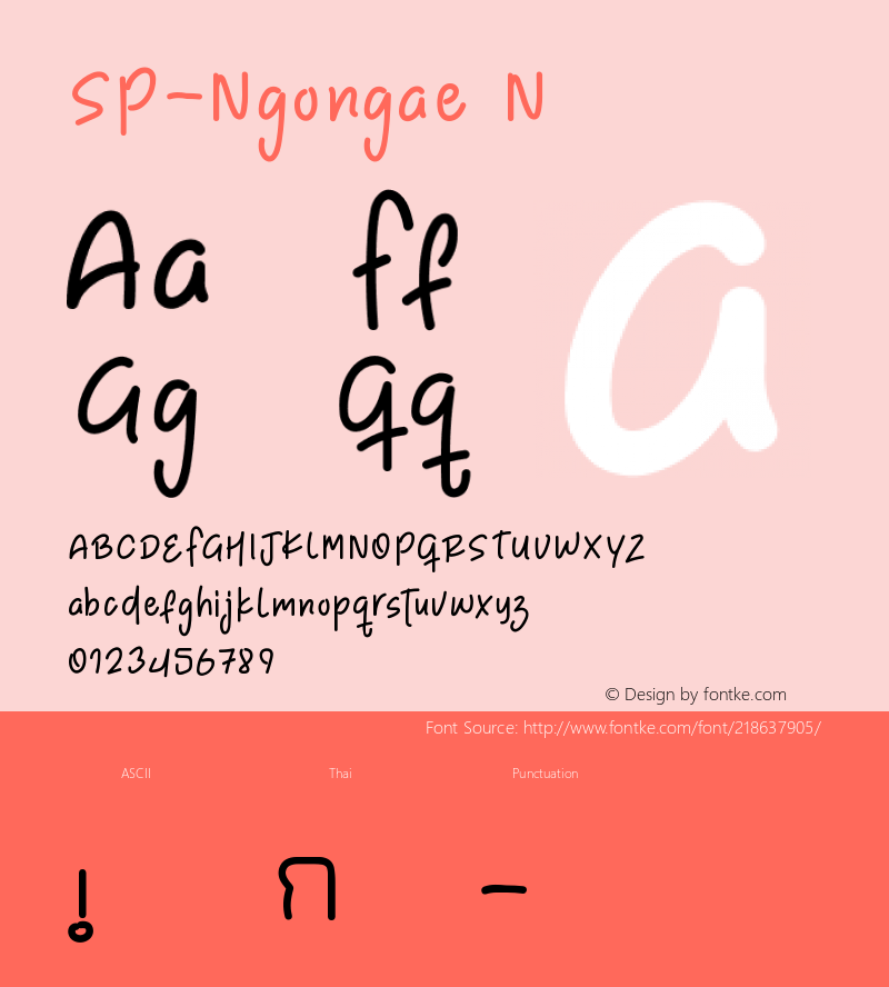 SP-Ngongae N Version 1.000;October 29, 2021;FontCreator 14.0.0.2793 64-bit图片样张