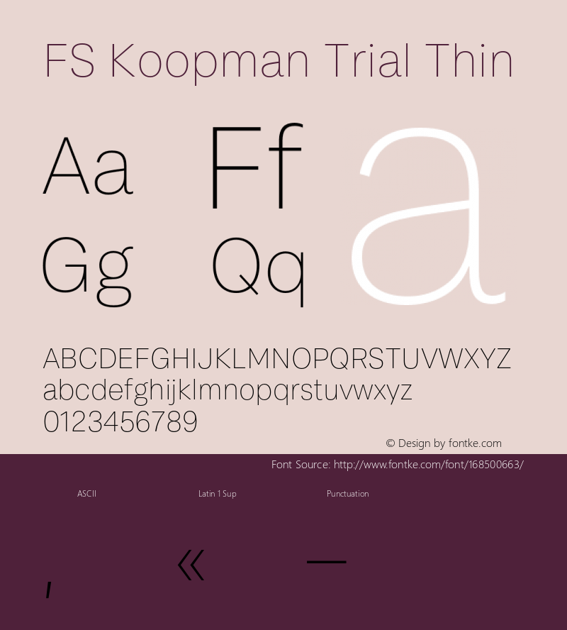 FS Koopman Trial Thin Version 1.001;PS 001.001;hotconv 1.0.88;makeotf.lib2.5.64775图片样张