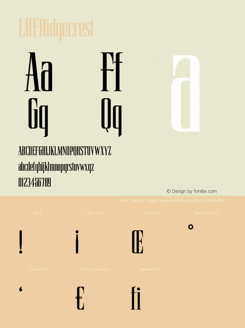 LHFRidgecrest ☞ (1.1);com.myfonts.letterheadfonts.lhf-ridgecrest.regular.wfkit2.3QKJ图片样张