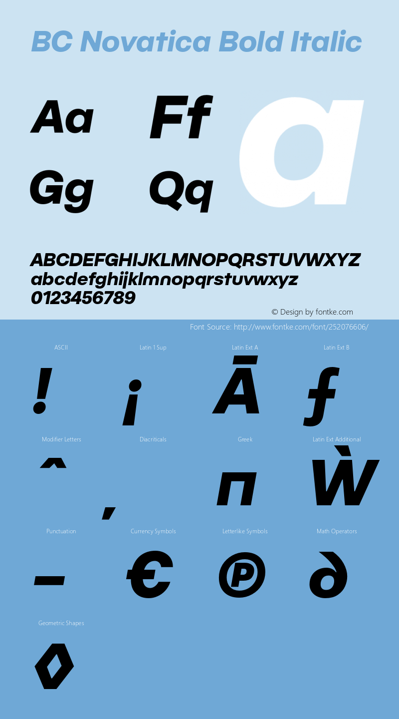 BC Novatica Bold Italic Version 1.000图片样张