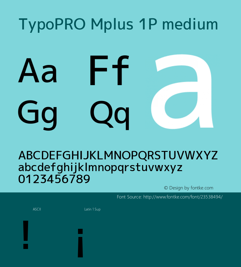 TypoPRO Mplus 1P medium 图片样张