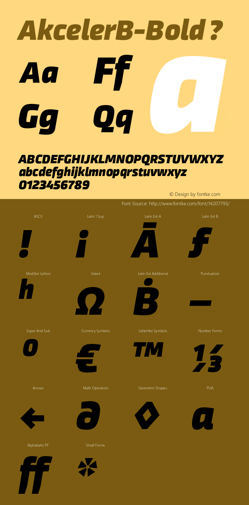 AkcelerB-Bold ? Version 1.000 2011 initial release;com.myfonts.adtypo.akceler.b-bold.wfkit2.42vY图片样张