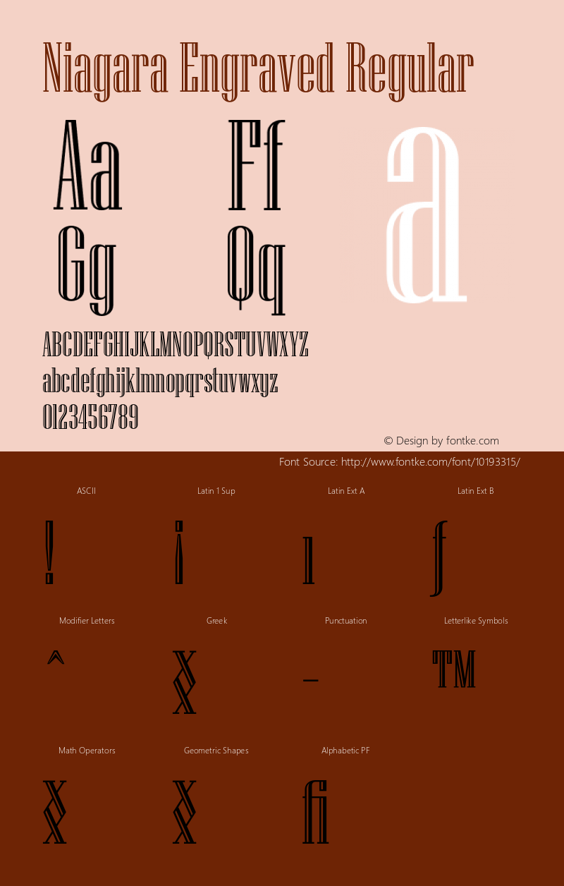 Niagara Engraved Regular 001.000图片样张