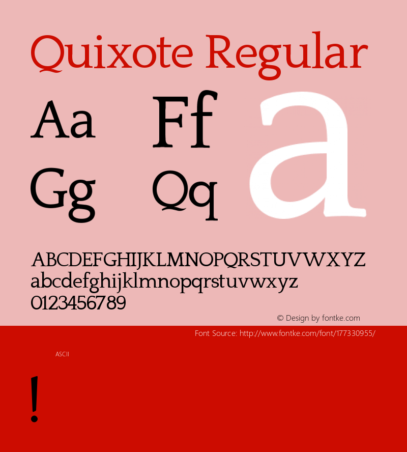 Quixote Regular Version 1.000图片样张