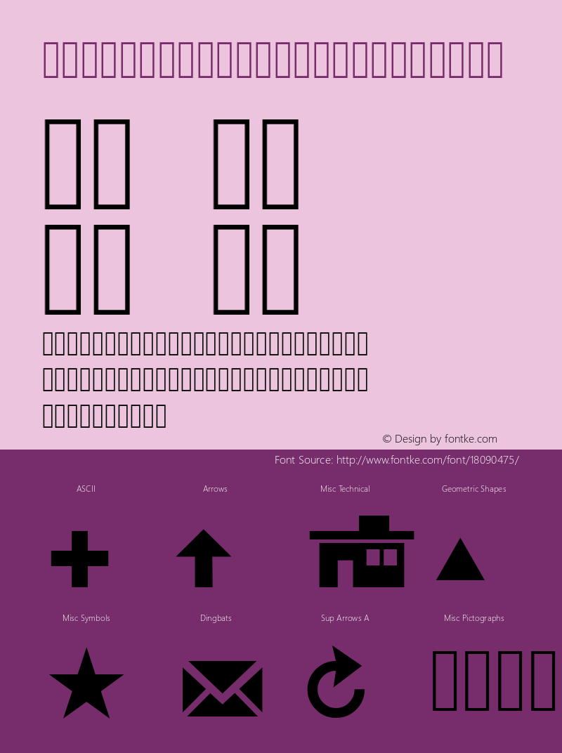 Modern Pictograms Normal Version 1.0 ; ttfautohint (v0.8) -r 50 -G 200 -f -s图片样张